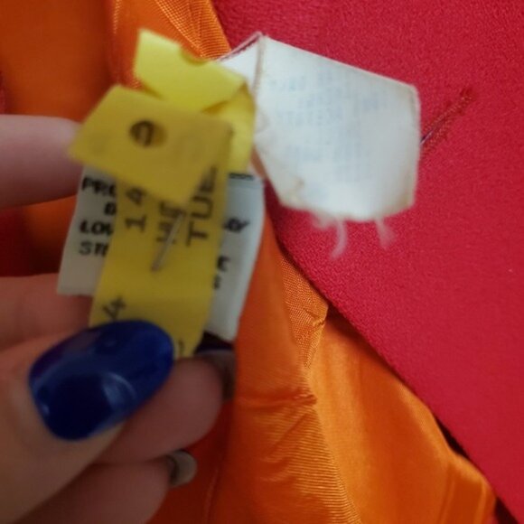 Oleg Cassini Blazer 100% Wool Double Breasted Vintage 16 - Picture 8 of 10